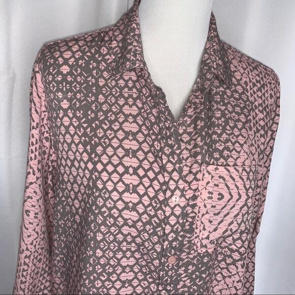 Velvet Heart 100% Rayon Button Down Shirt Sz Med - Picture 3 of 9